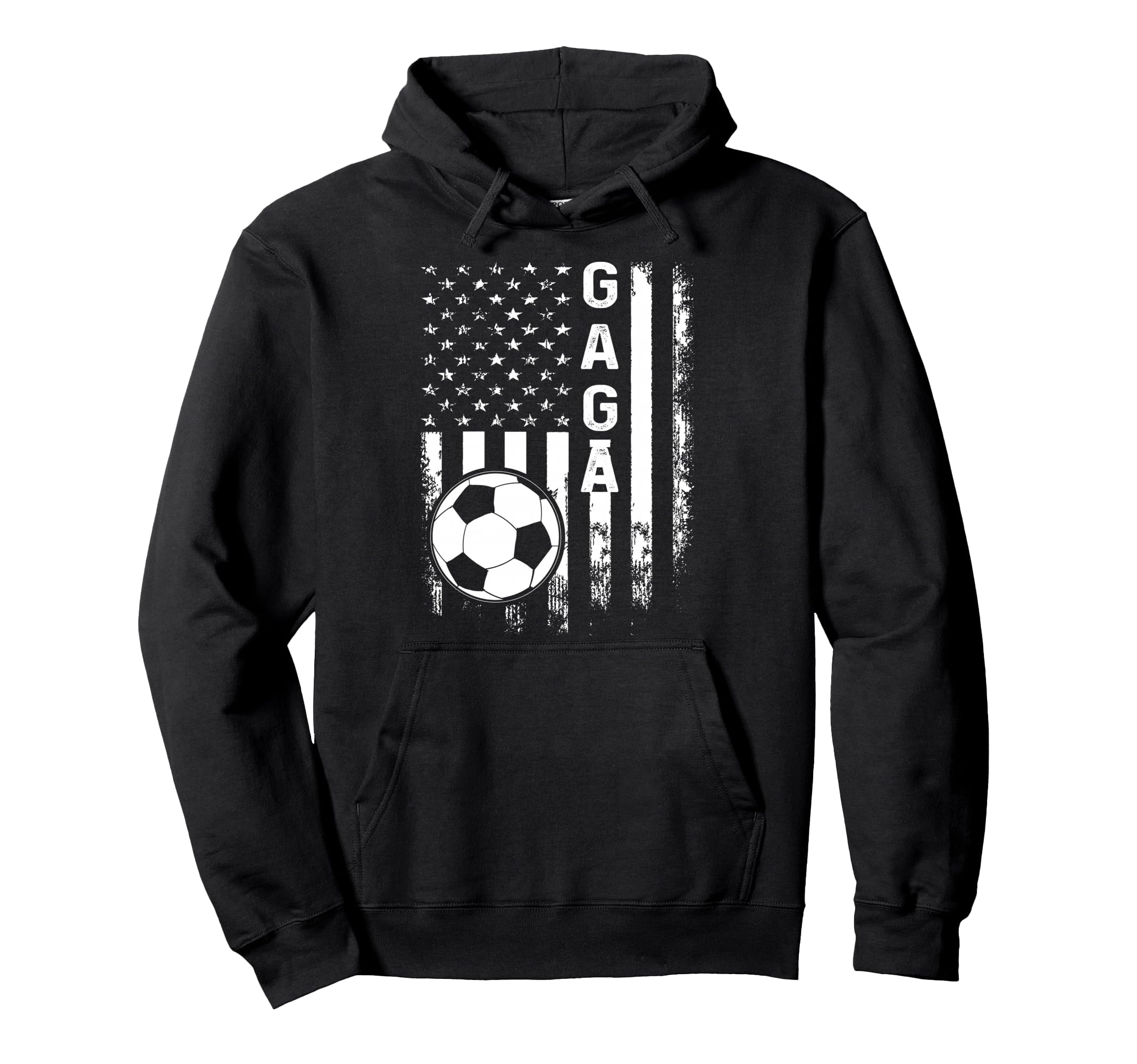 Soccer Gaga American Flag Hoodie - Aesthetic Graphic Men Women - T-Shirt, Sweatshirt, Hoodie