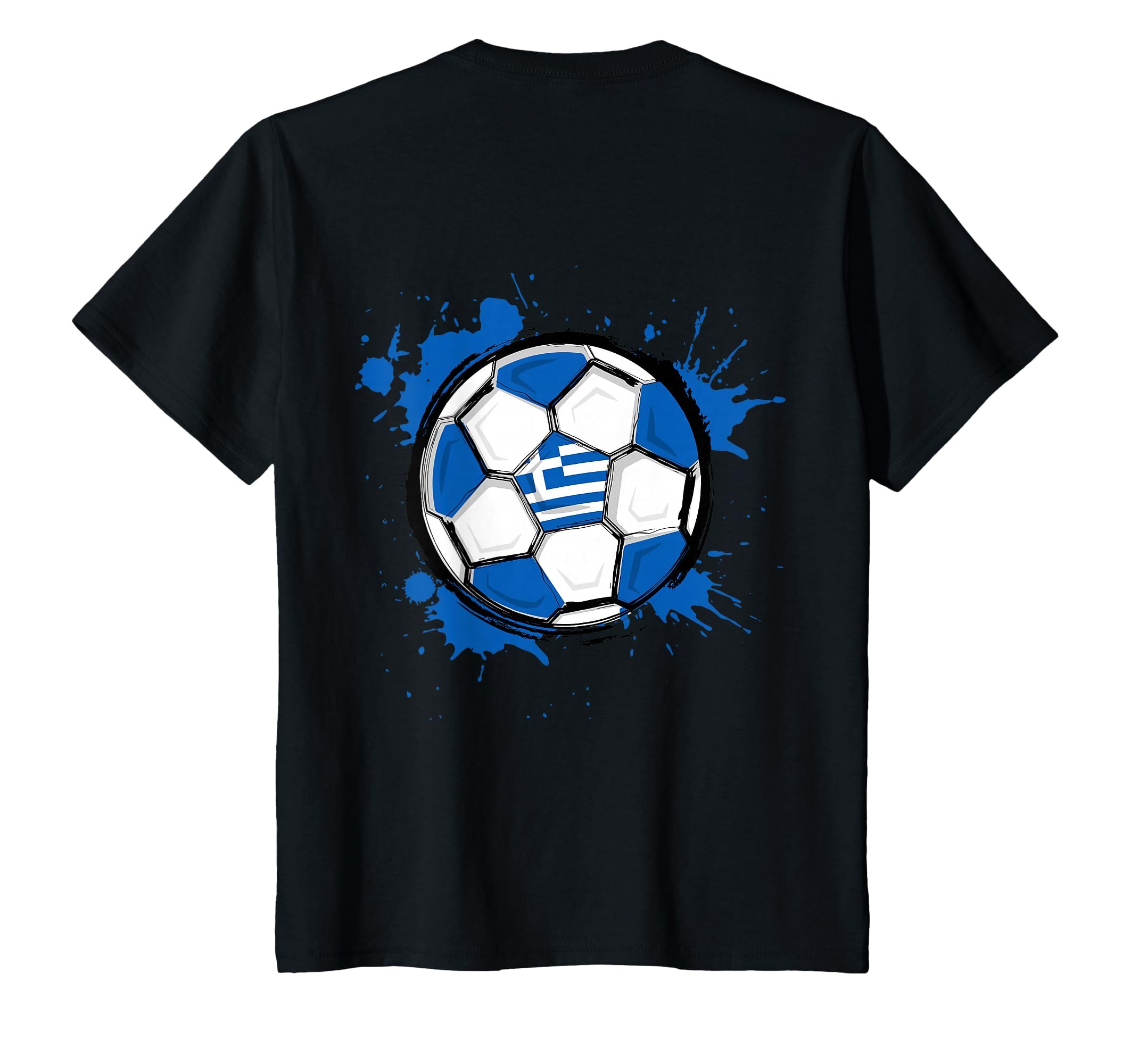 Splash Soccer Ball Greece T-Shirt - Casual Everyday Wear for Adults - T-Shirt, Sweatshirt, Hoodie