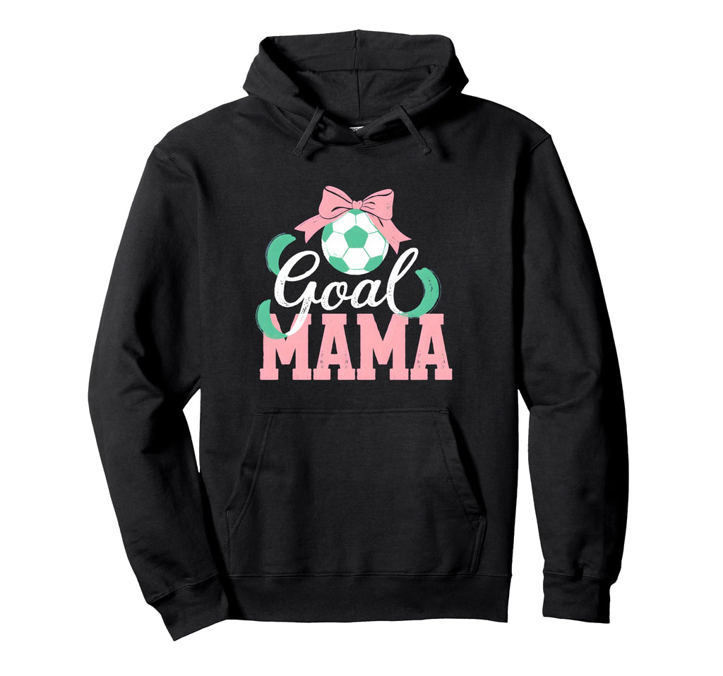 Goal Mama Soccer Bow Soccer Mom Pride Hoodie - Fun Novelty Design Unisex - T-Shirt, Sweatshirt, Hoodie