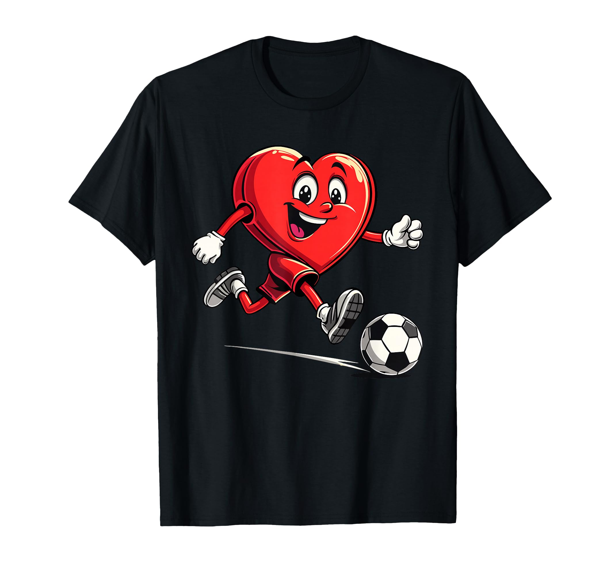 Soccer Heart Playing Football Funny T-Shirt - Novelty Apparel for Adults - T-Shirt, Sweatshirt, Hoodie