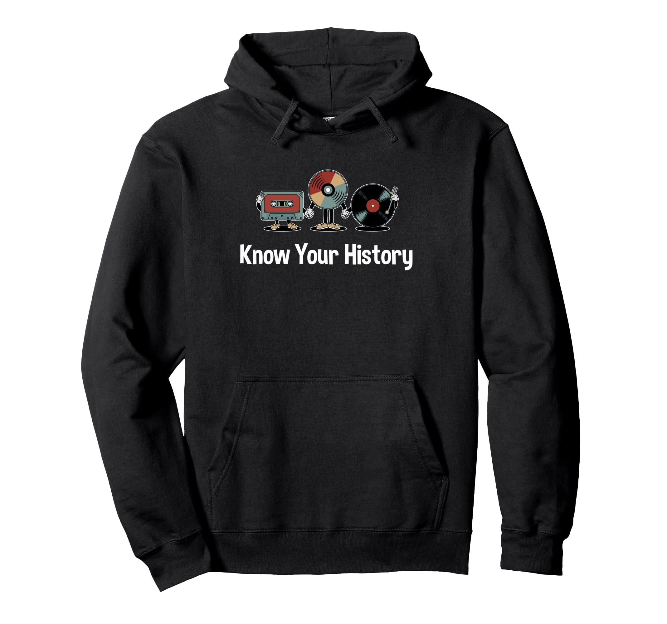 Know Your History Music Lovers Cd Tapes Hoodie - Aesthetic Graphic Unisex - T-Shirt, Sweatshirt, Hoodie