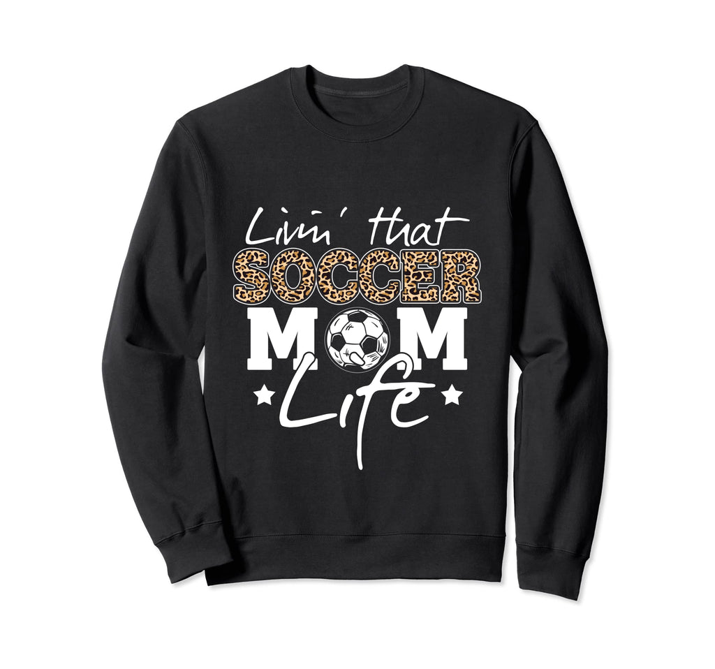 Funny Soccer Lover Leopard Pattern Sweatshirt - Graphic Print Men Women - T-Shirt, Sweatshirt, Hoodie