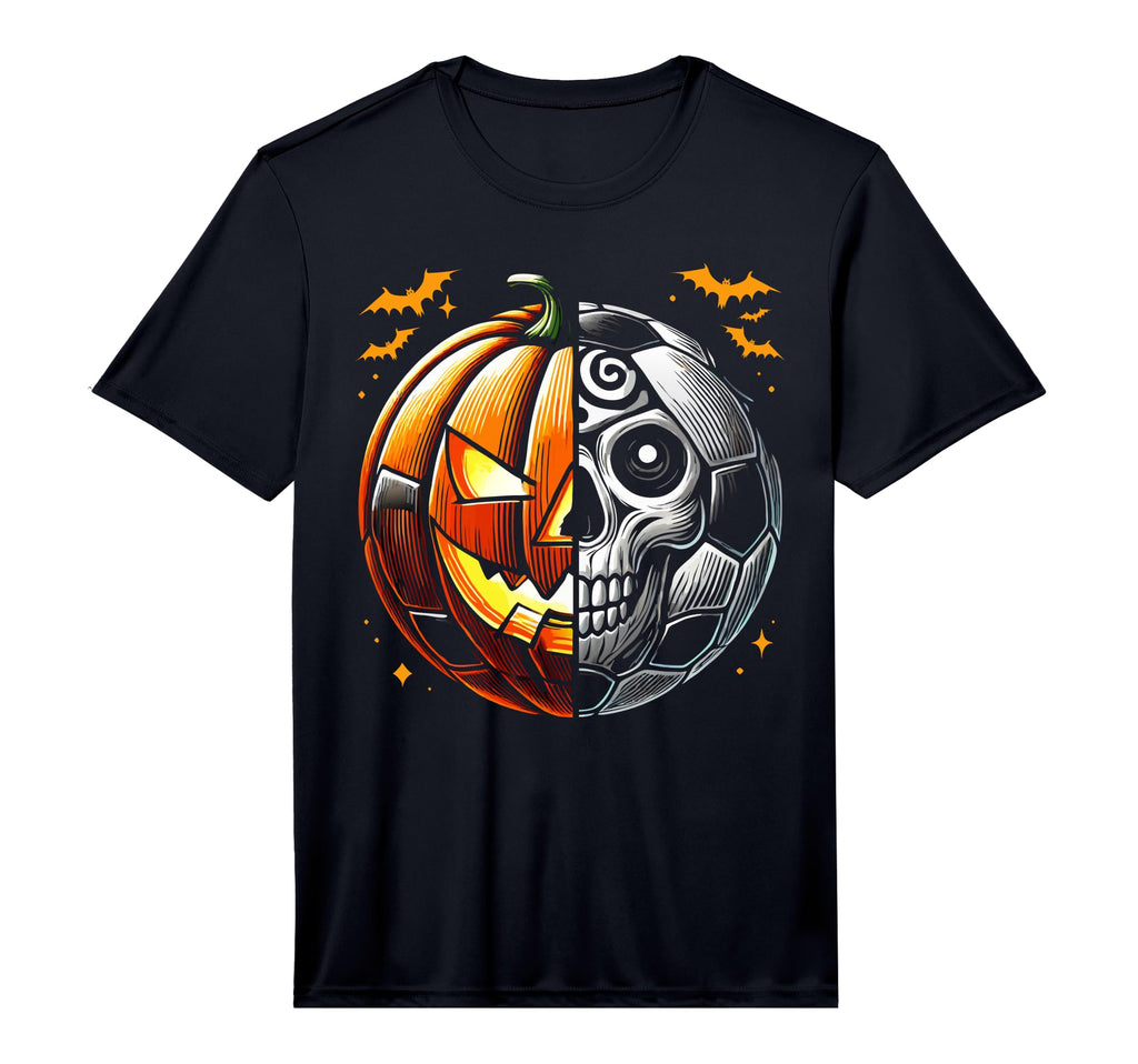 Halloween Soccer Ball Pumpkin Skull T-Shirt - Novelty Apparel Men Women - T-Shirt, Sweatshirt, Hoodie