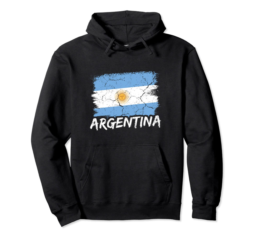 Argentina Flag Football Fan Soccer Team Lover Hoodie - Graphic Print Unisex - T-Shirt, Sweatshirt, Hoodie