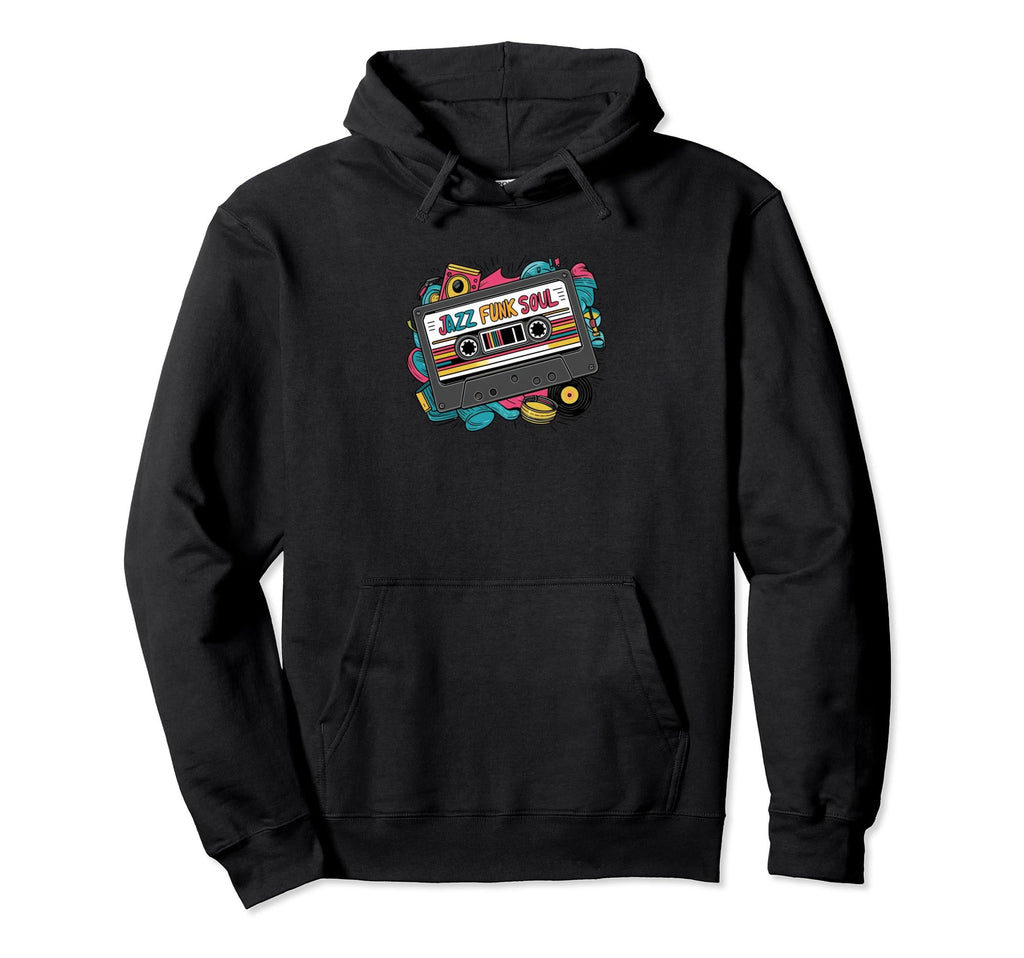 Mix Tape Cassette Jazz Funk Soul Music Hoodie - Minimalist Print for Adults - T-Shirt, Sweatshirt, Hoodie