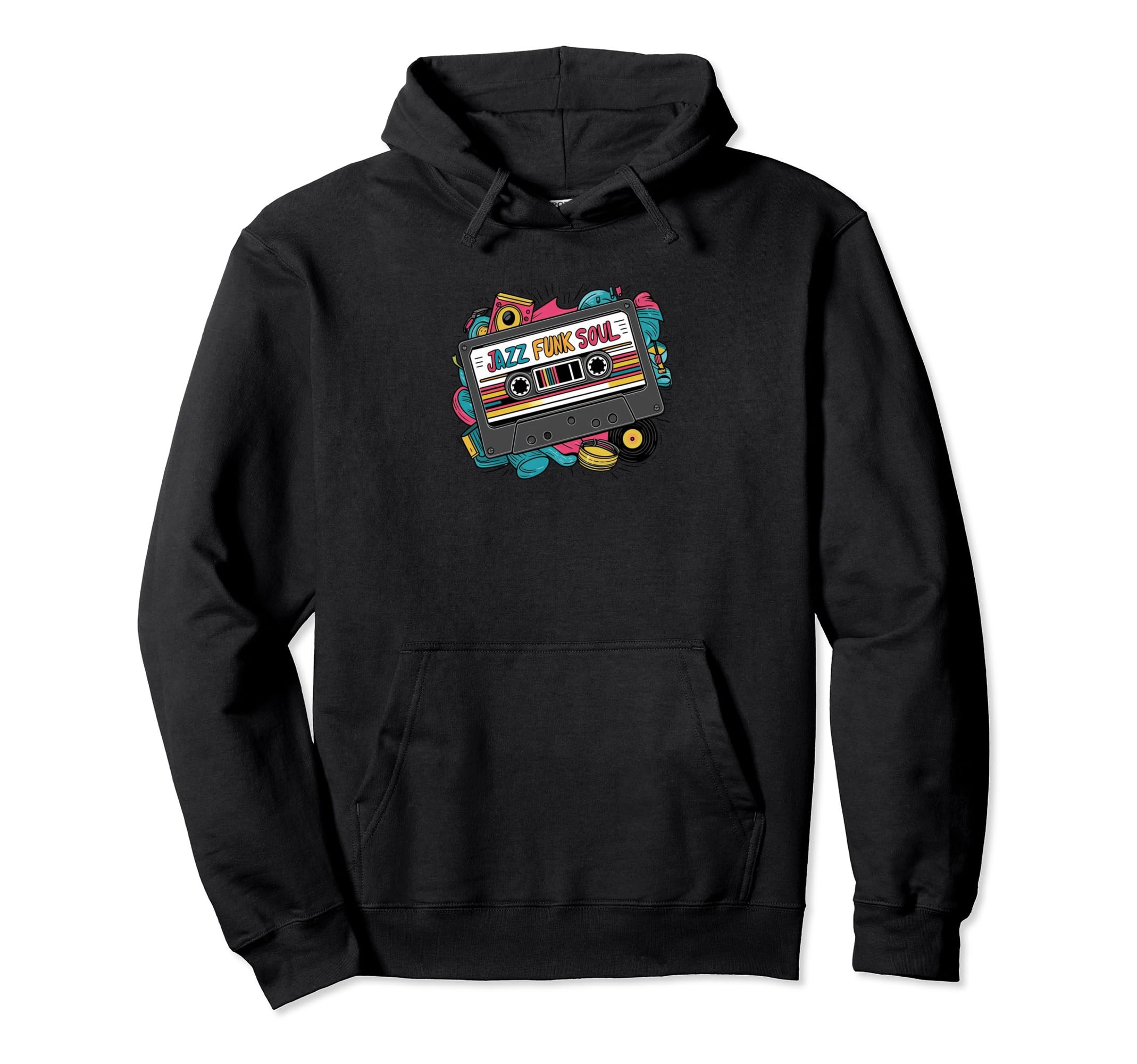Mix Tape Cassette Jazz Funk Soul Music Hoodie - Minimalist Print for Adults - T-Shirt, Sweatshirt, Hoodie