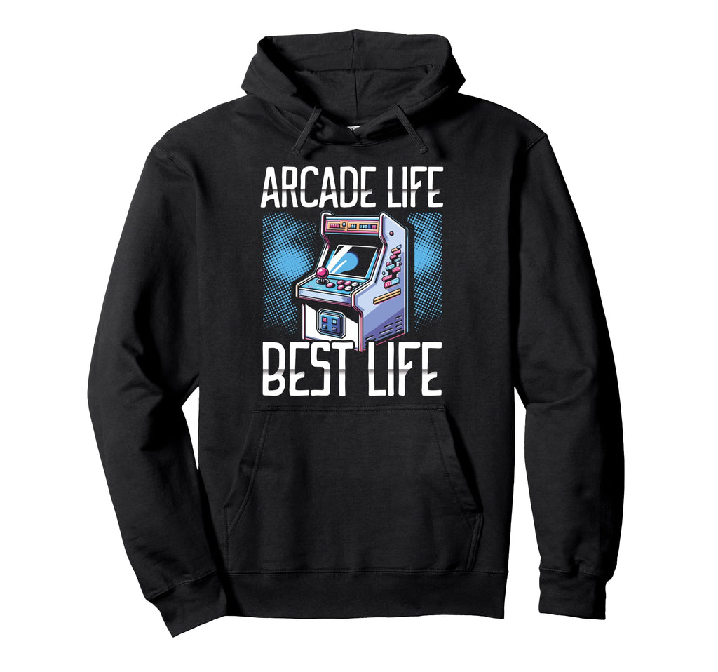 80S Arcade Nostalgia Pixel Art Video Hoodie - Aesthetic Graphic for Adults - T-Shirt, Sweatshirt, Hoodie
