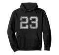 Number 23 Numbered Birthday Hoodie - Custom Art Print for Adults - T-Shirt, Sweatshirt, Hoodie