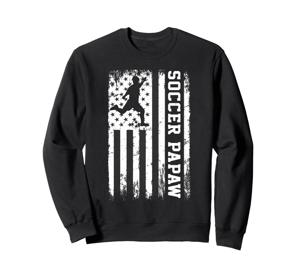 Soccer Papaw Usa American Flag Sweatshirt - Custom Art Print Men Women - T-Shirt, Sweatshirt, Hoodie