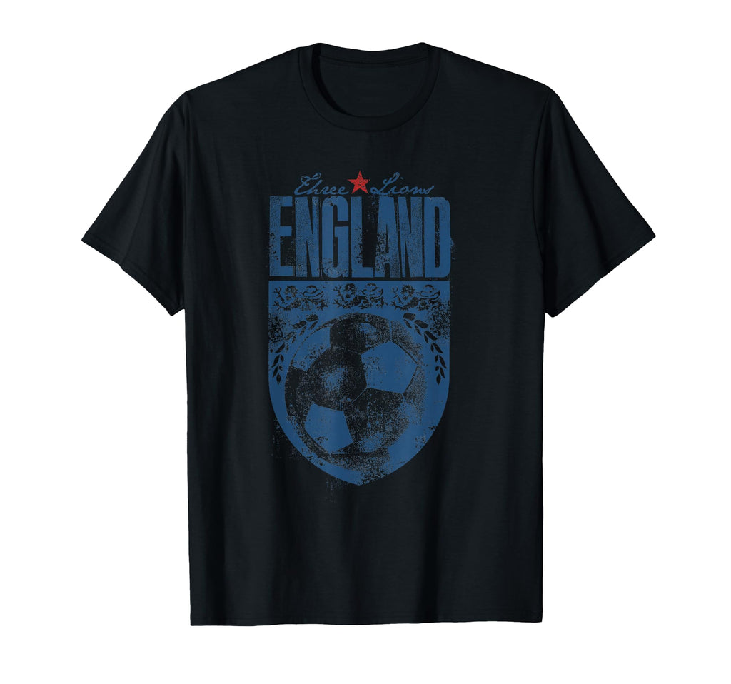 England Distressed Soccer Emblem T-Shirt - Trendy Graphic Men Women - T-Shirt, Sweatshirt, Hoodie