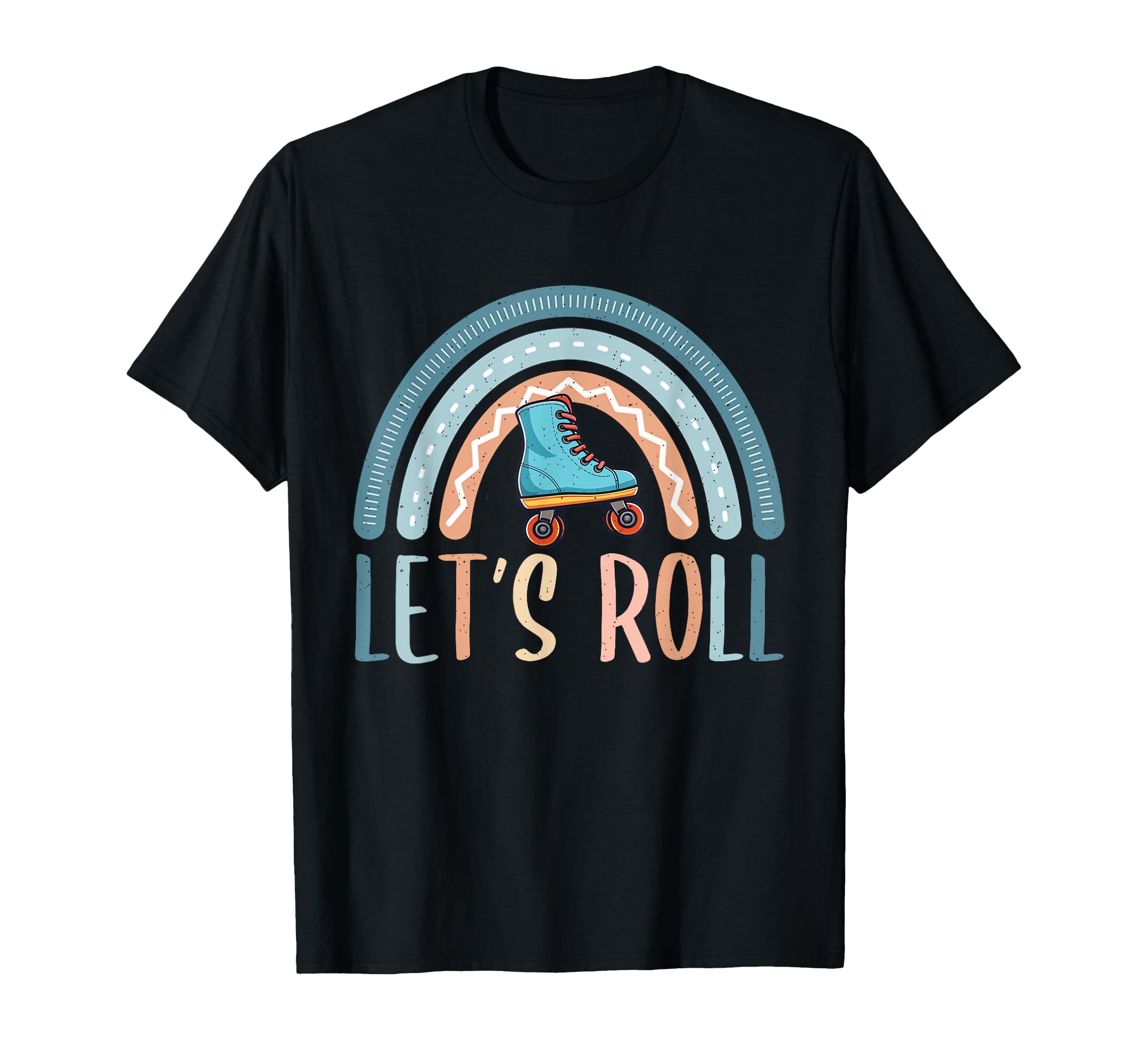Roller Skating Rainbow Roller Skates T-Shirt - Casual Everyday Wear Unisex - T-Shirt, Sweatshirt, Hoodie