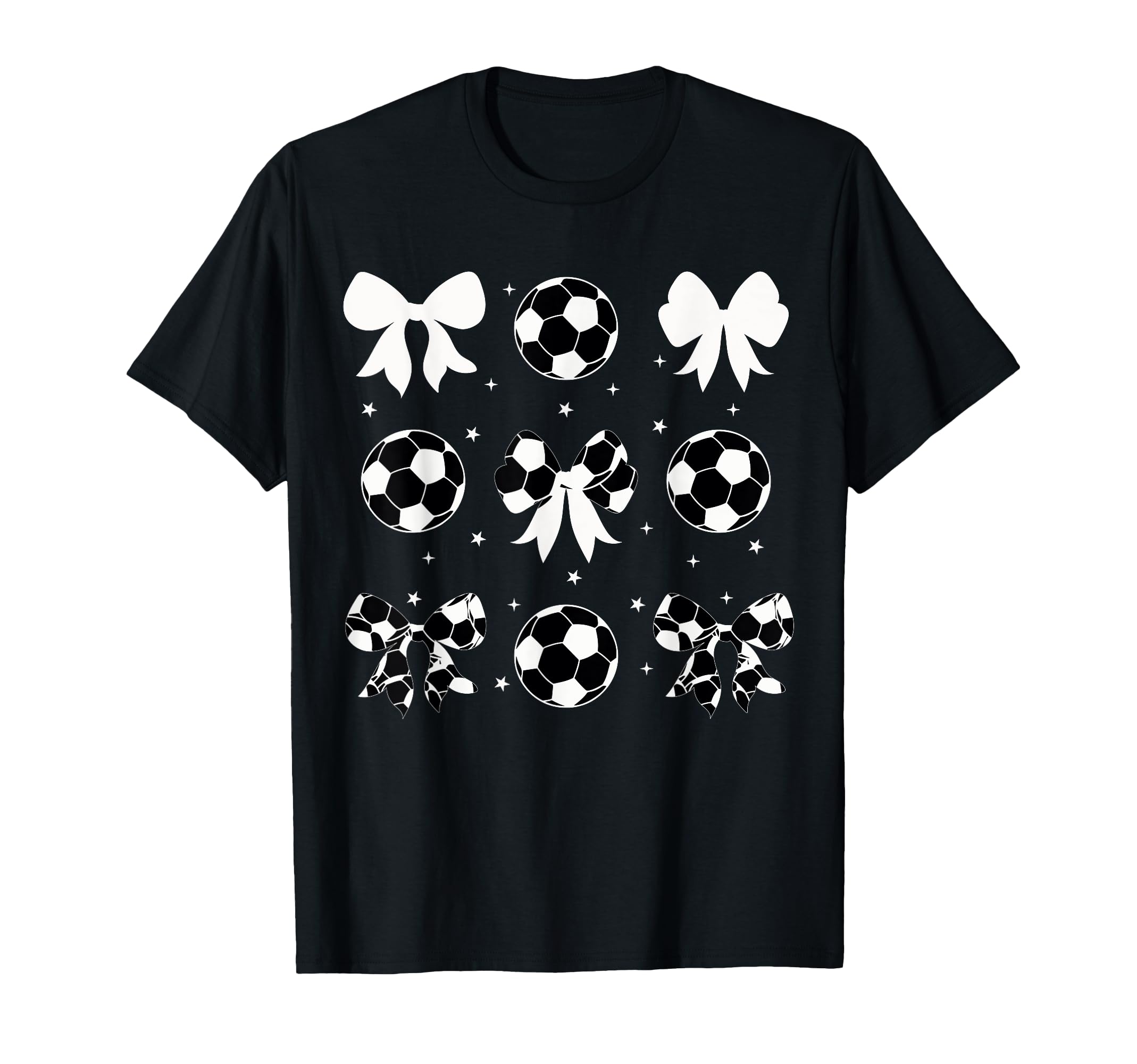 Coquette Soccer Bow Cheer Soccer Mama T-Shirt - Novelty Apparel Men Women - T-Shirt, Sweatshirt, Hoodie