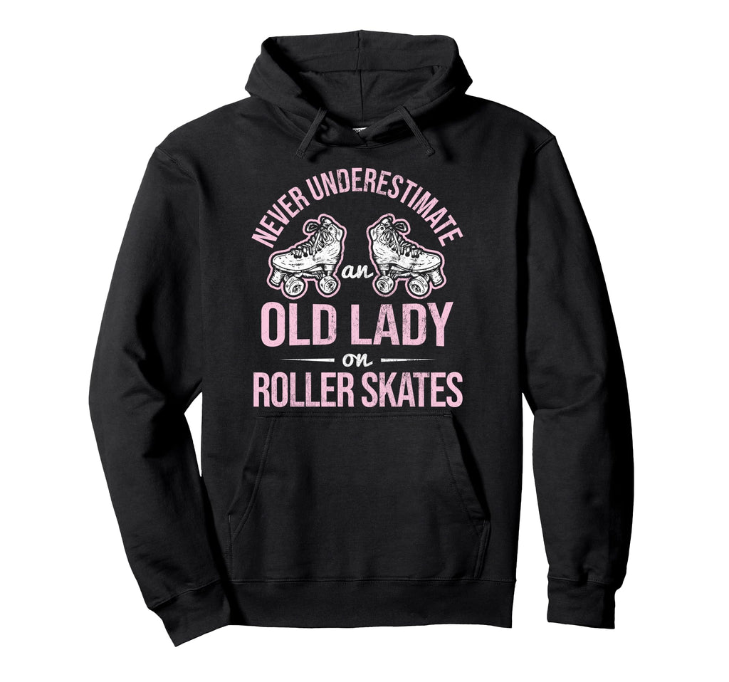 Old Lady Roller Derby Roller Skating Hoodie - Novelty Apparel for Adults - T-Shirt, Sweatshirt, Hoodie