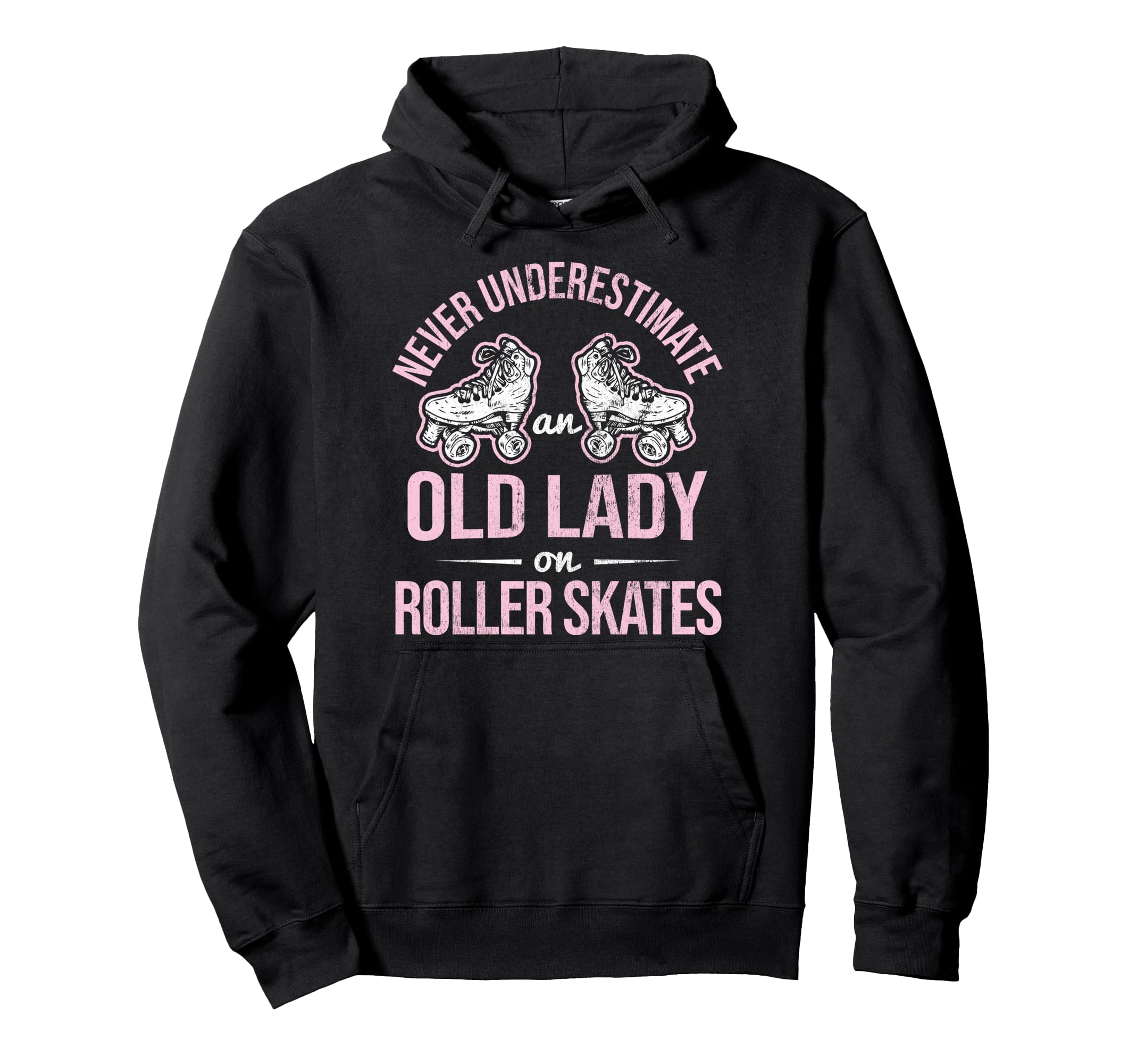 Old Lady Roller Derby Roller Skating Hoodie - Novelty Apparel for Adults - T-Shirt, Sweatshirt, Hoodie