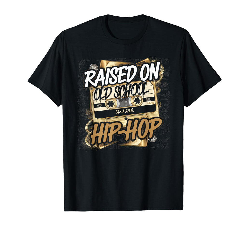 Raised Old School Hip Hop Cassette T-Shirt - Aesthetic Graphic for Adults - T-Shirt, Sweatshirt, Hoodie