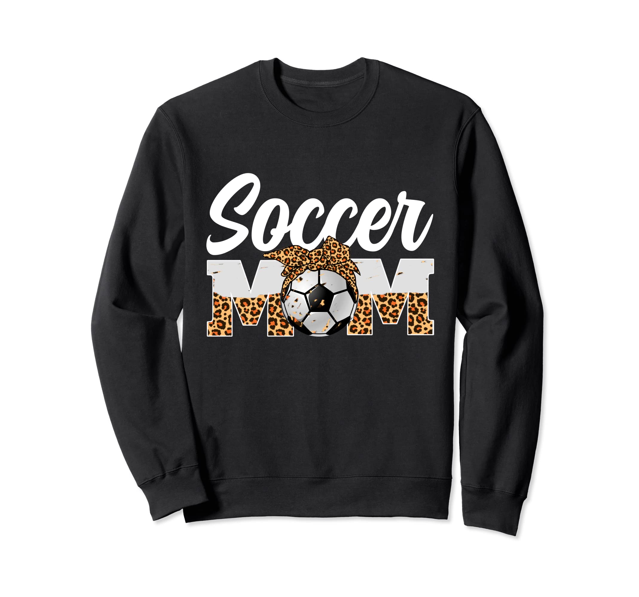 Soccer Mom Game Day Leopard Mothers Day Sweatshirt - Graphic Print Unisex - T-Shirt, Sweatshirt, Hoodie