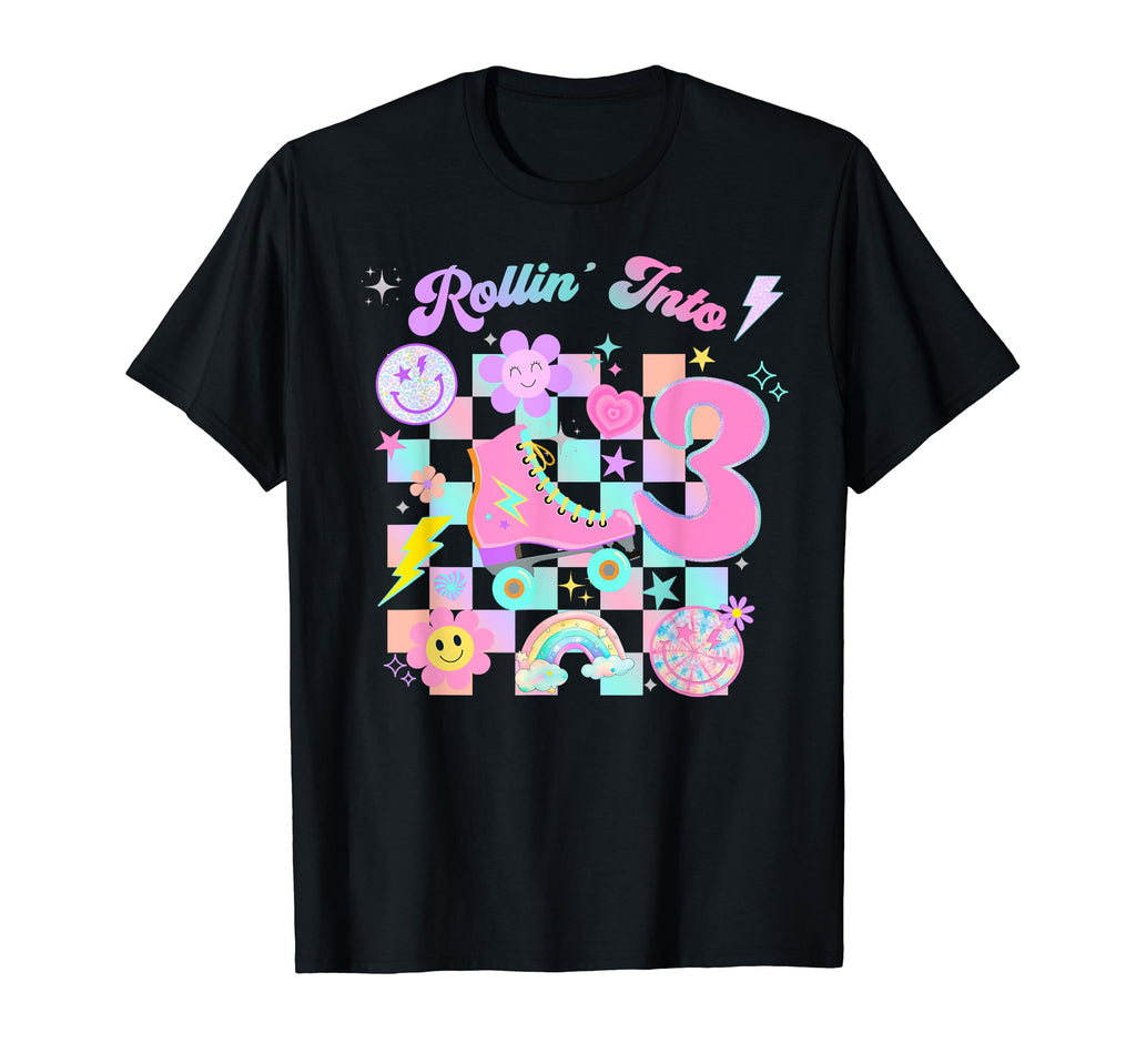 Roller Skates Skating Birthday Groovy T-Shirt - Novelty Apparel Unisex - T-Shirt, Sweatshirt, Hoodie