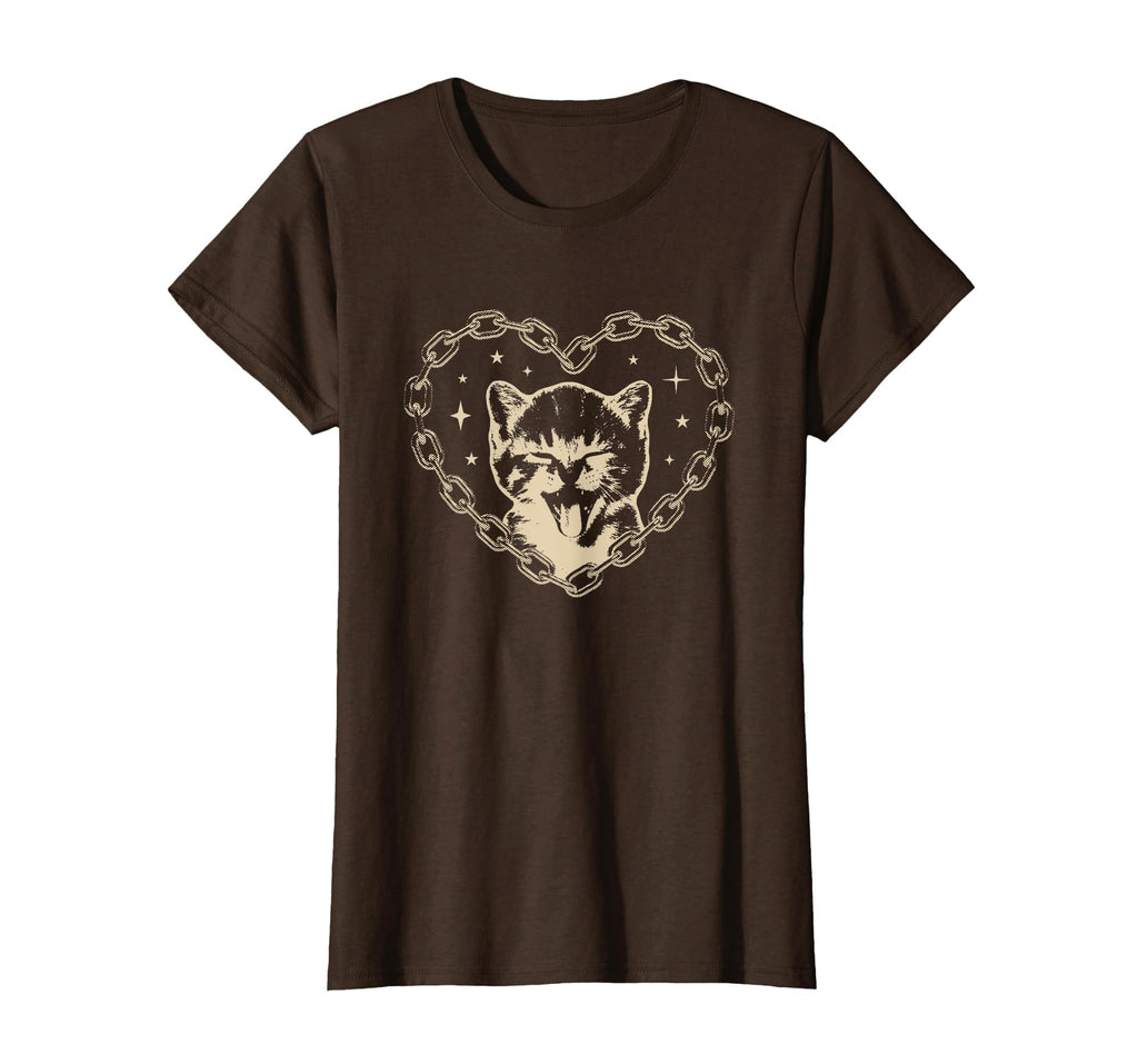 Y2K Cat Heart Emo Goth 90S 2000S T-Shirt - Fun Novelty Design Men Women - T-Shirt, Sweatshirt, Hoodie