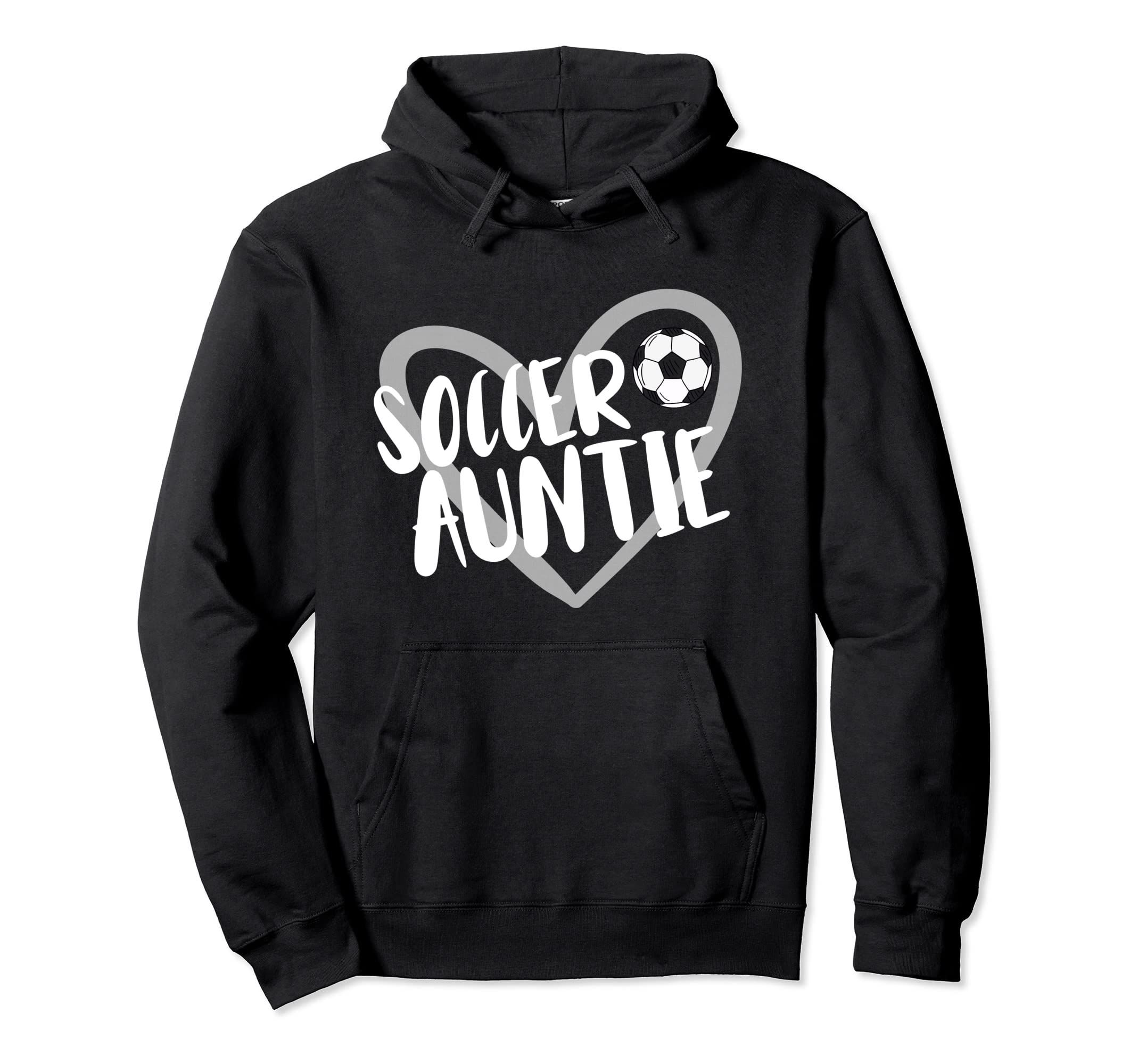 Soccer Auntie Heart Hoodie - Fun Novelty Design Unisex - T-Shirt, Sweatshirt, Hoodie