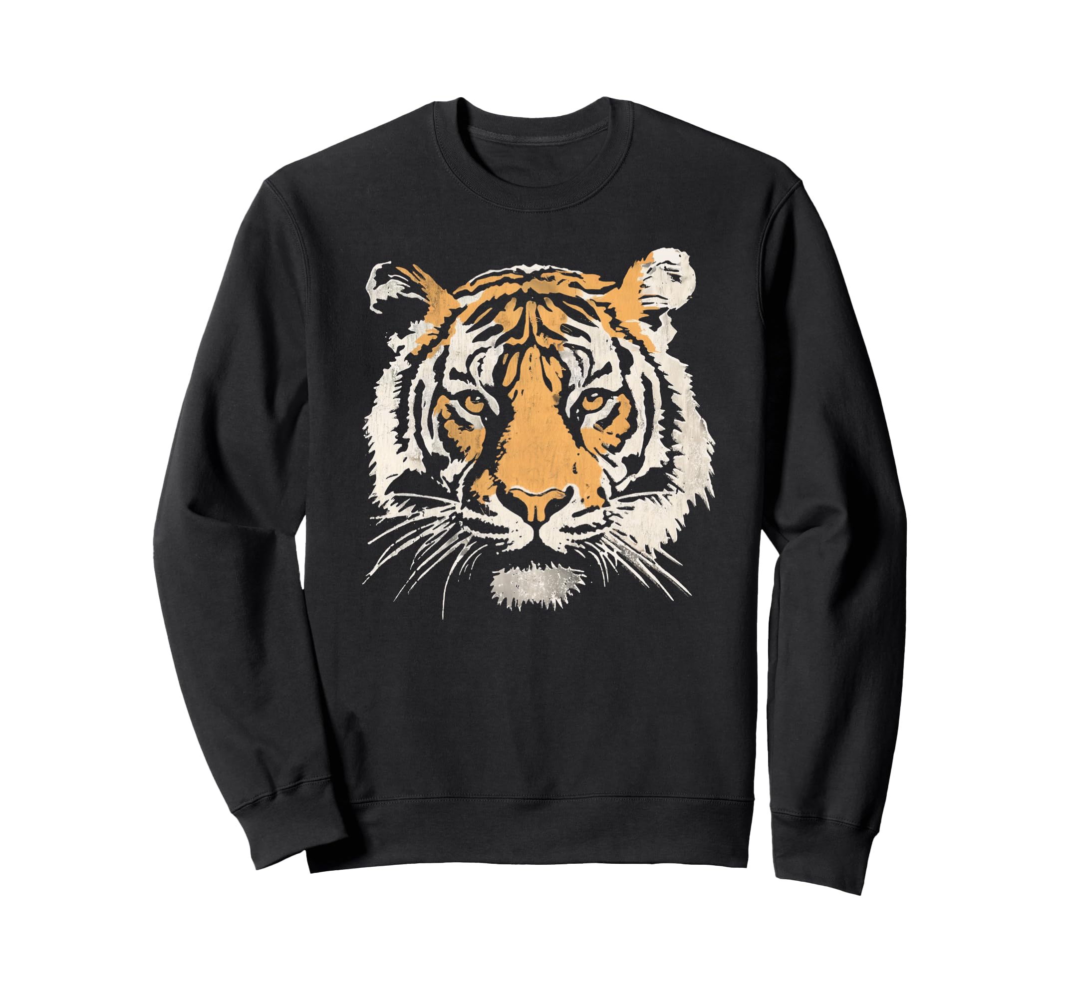 Tiger Face 90S Animal Sweatshirt - Graphic Print Unisex - T-Shirt, Sweatshirt, Hoodie