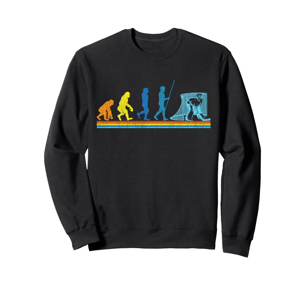 Ice Hockey Goalie Goalkeeper Evolution Sweatshirt - Trendy Graphic Unisex - T-Shirt, Sweatshirt, Hoodie
