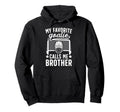My Favorite Hockey Goalie Brother Hockey Hoodie - Graphic Print for Adults - T-Shirt, Sweatshirt, Hoodie