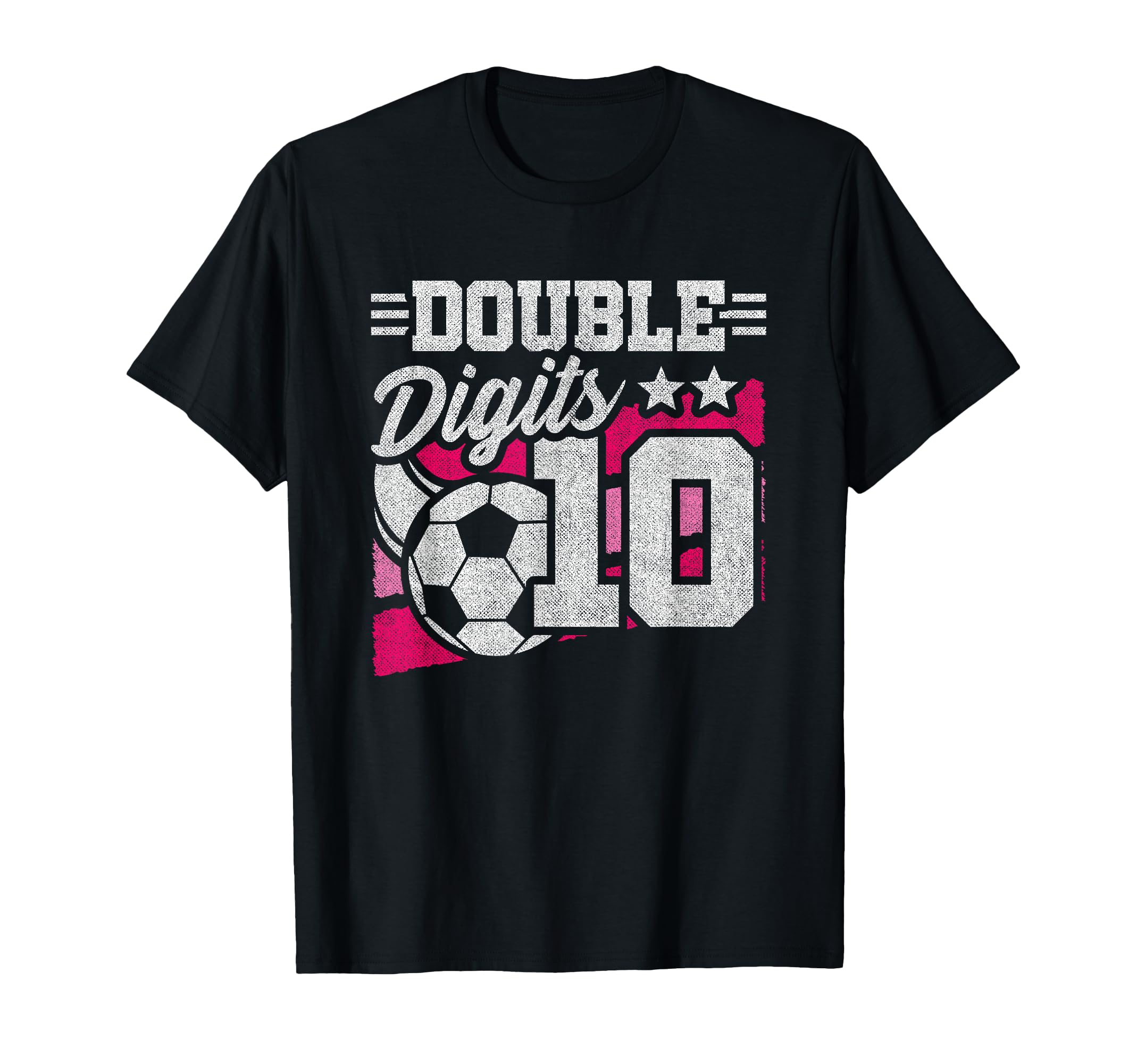 Soccer Birthday 10 Year Old Double T-Shirt - Unique Graphic for Adults - T-Shirt, Sweatshirt, Hoodie