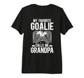Mens Proud Ice Hockey Goalie Grandpa T-Shirt - Graphic Print Men Women - T-Shirt, Sweatshirt, Hoodie