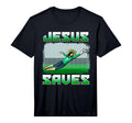 Funny Christian Soccer Jesus Saves T-Shirt - Custom Art Print for Adults - T-Shirt, Sweatshirt, Hoodie