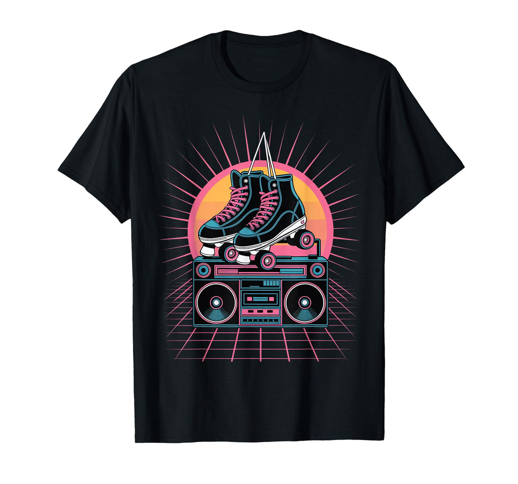 Roller Skates And Boombox T-Shirt - Novelty Apparel Men Women - T-Shirt, Sweatshirt, Hoodie