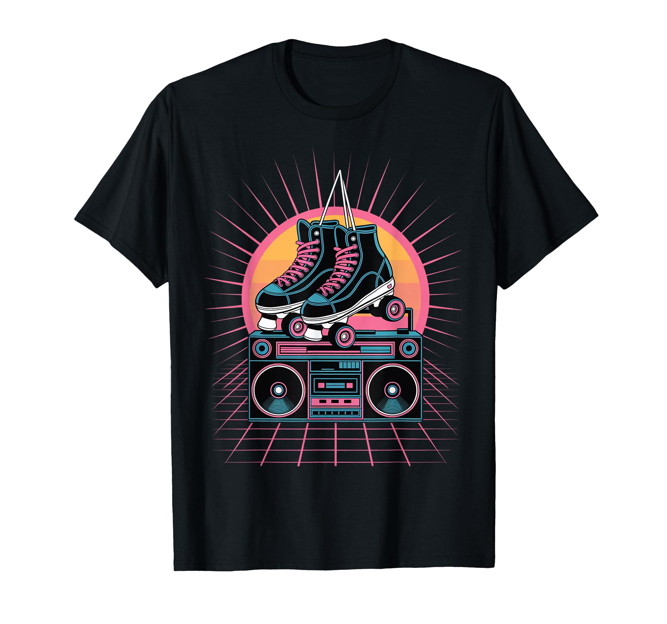 Roller Skates And Boombox T-Shirt - Novelty Apparel Men Women - T-Shirt, Sweatshirt, Hoodie