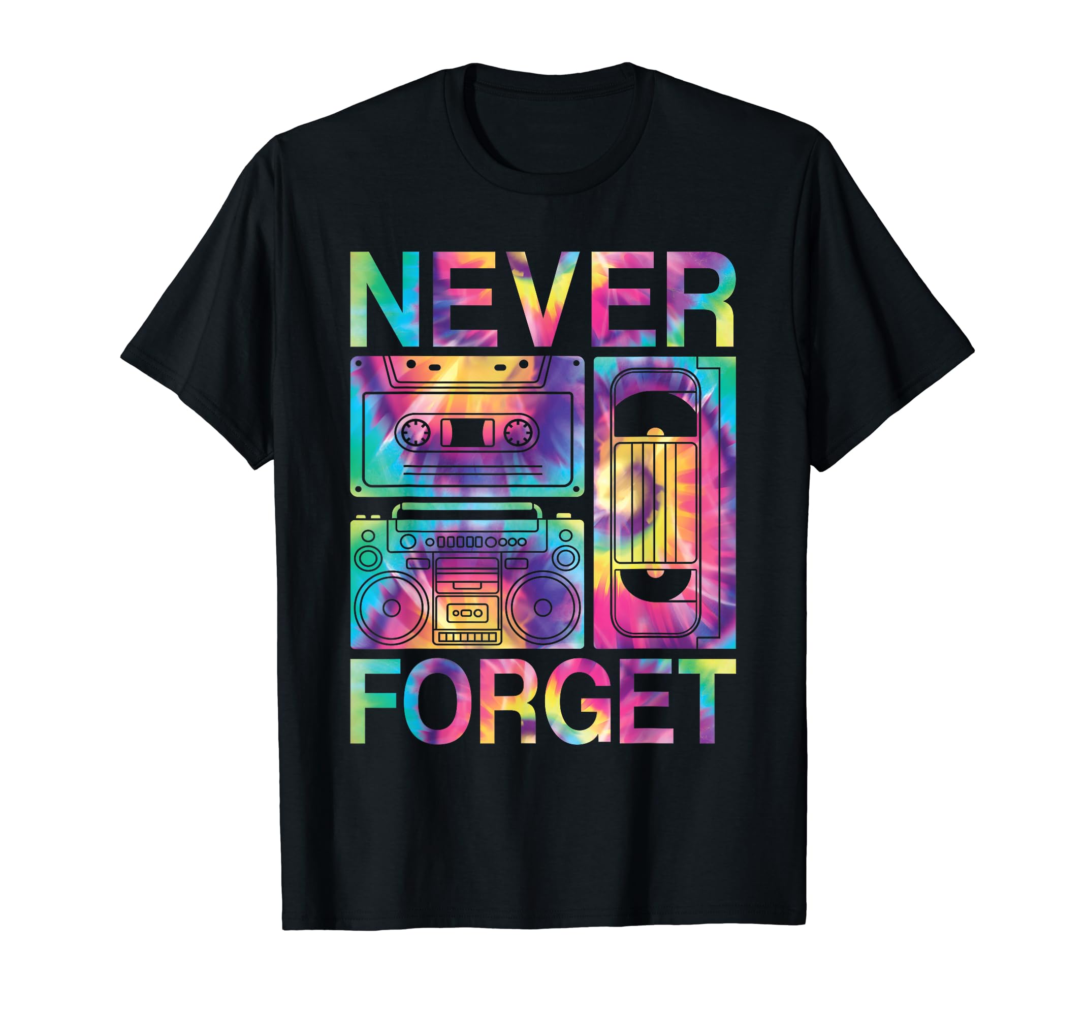 Never Forget 80S 90S Cassette Tape T-Shirt - Streetwear Style for Adults - T-Shirt, Sweatshirt, Hoodie