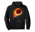 Play Sport Basketball Hoop Fire Hoodie - Fun Novelty Design Men Women - T-Shirt, Sweatshirt, Hoodie