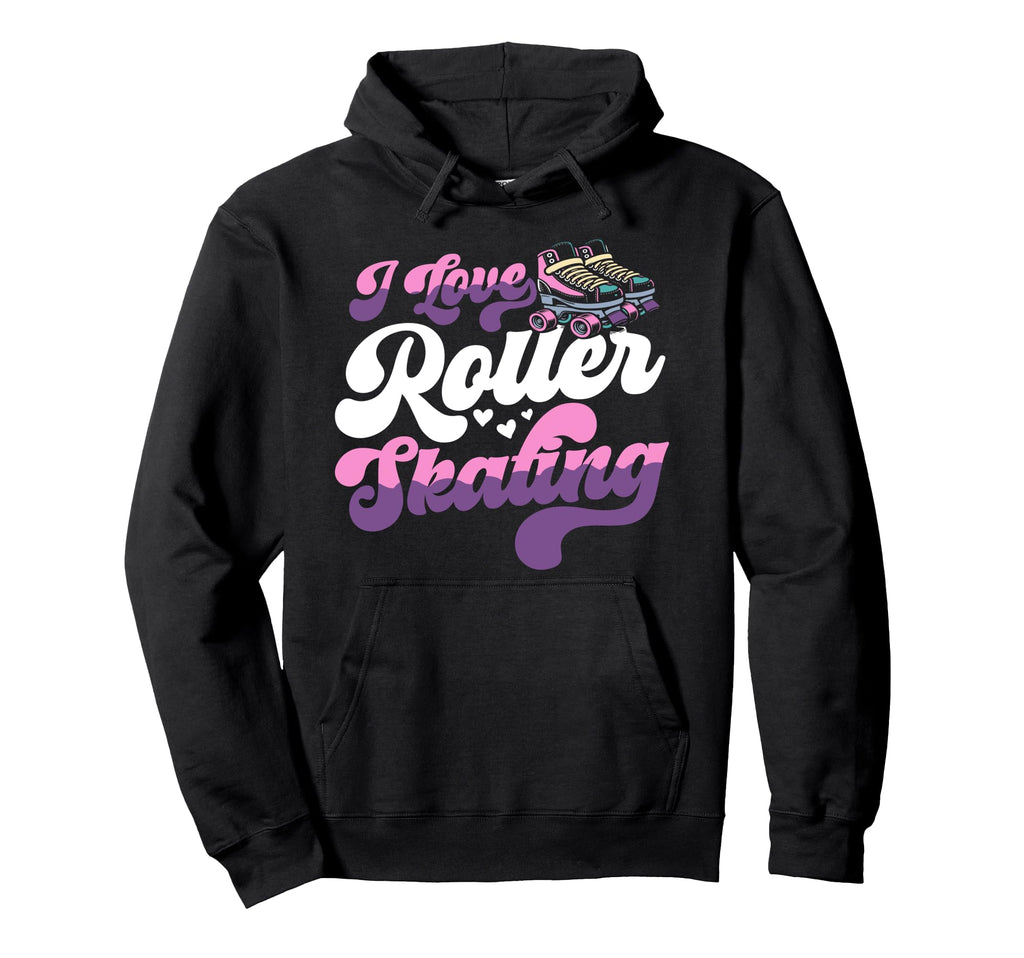 Roller Skating Skate 1970S I Love Hoodie - Custom Art Print for Adults - T-Shirt, Sweatshirt, Hoodie