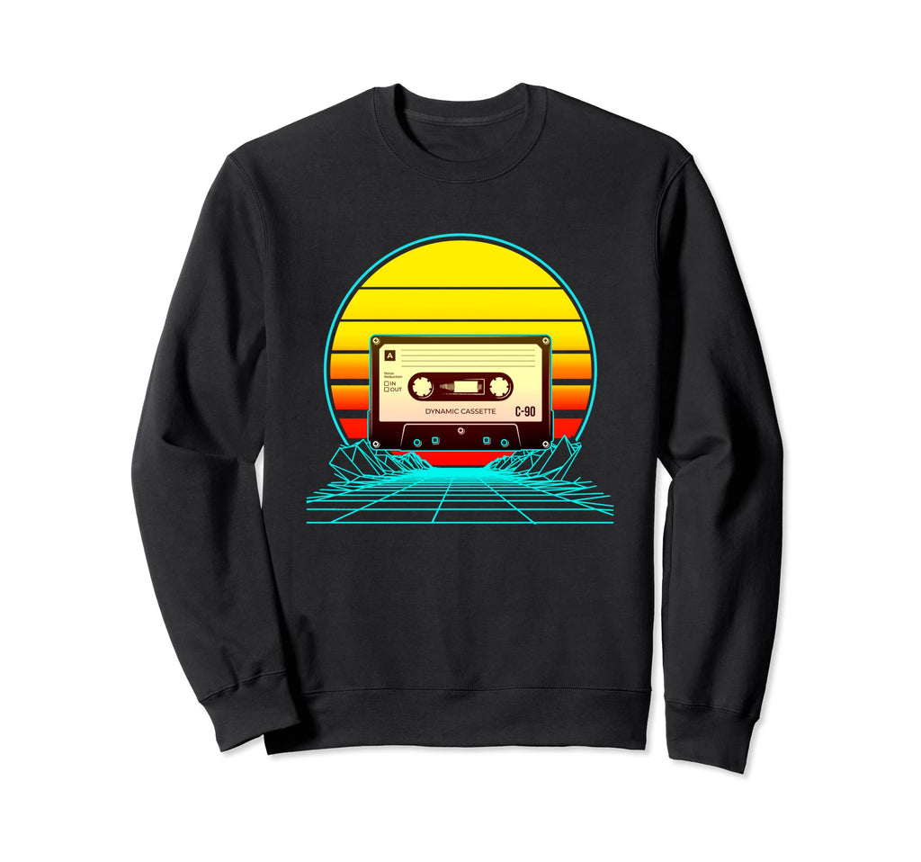 Sunset Cassette Tape Sweatshirt - Novelty Apparel for Adults - T-Shirt, Sweatshirt, Hoodie