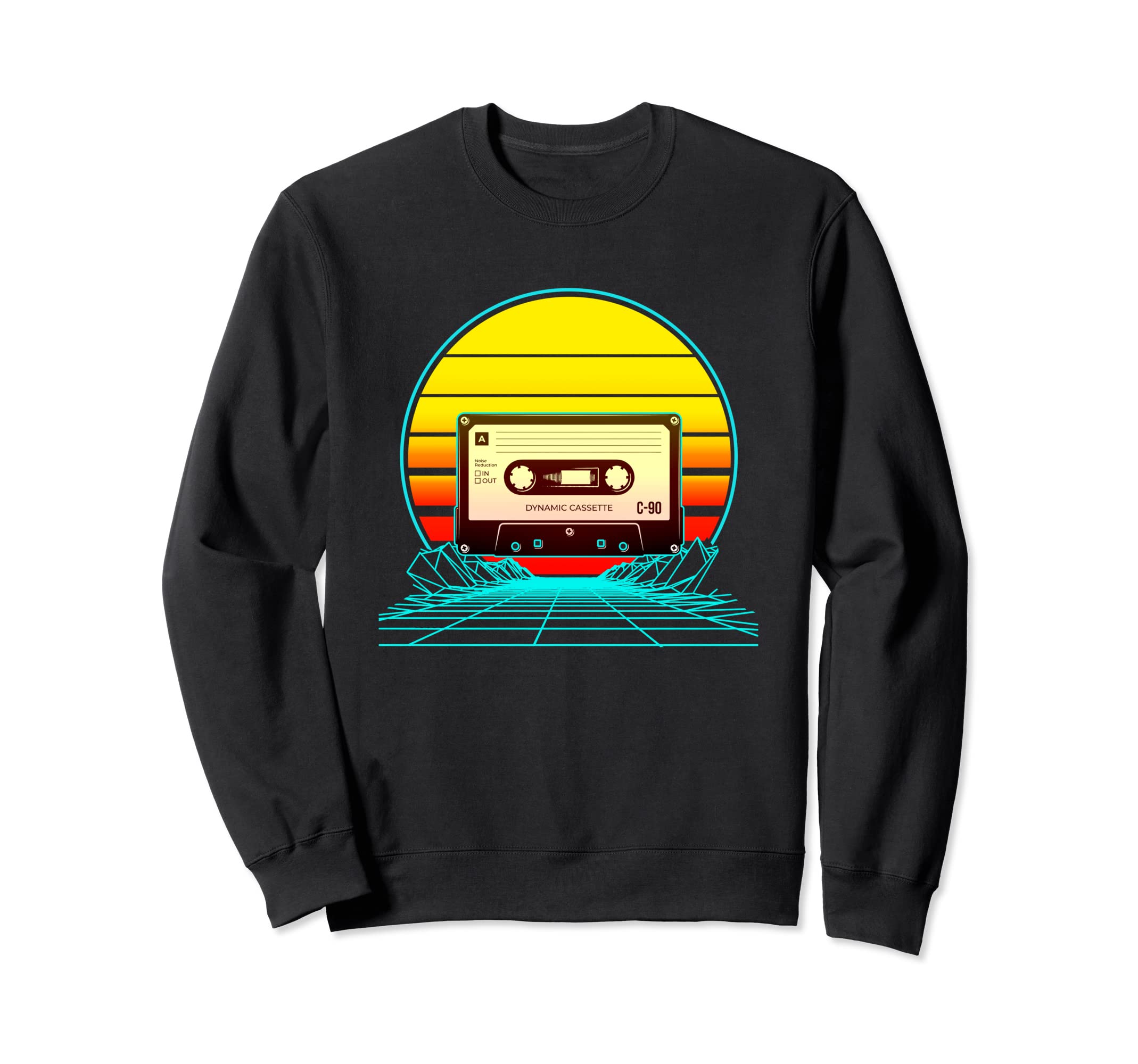 Sunset Cassette Tape Sweatshirt - Novelty Apparel for Adults - T-Shirt, Sweatshirt, Hoodie