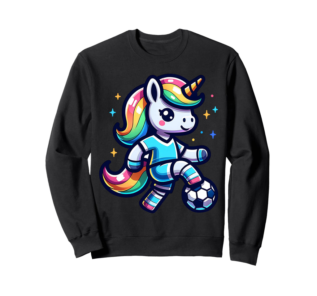 Footballer Unicorn Fans Soccer Sweatshirt - Casual Everyday Wear Men Women - T-Shirt, Sweatshirt, Hoodie