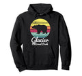 Glacier National Park Montana Bear Hoodie - Novelty Apparel for Adults - T-Shirt, Sweatshirt, Hoodie