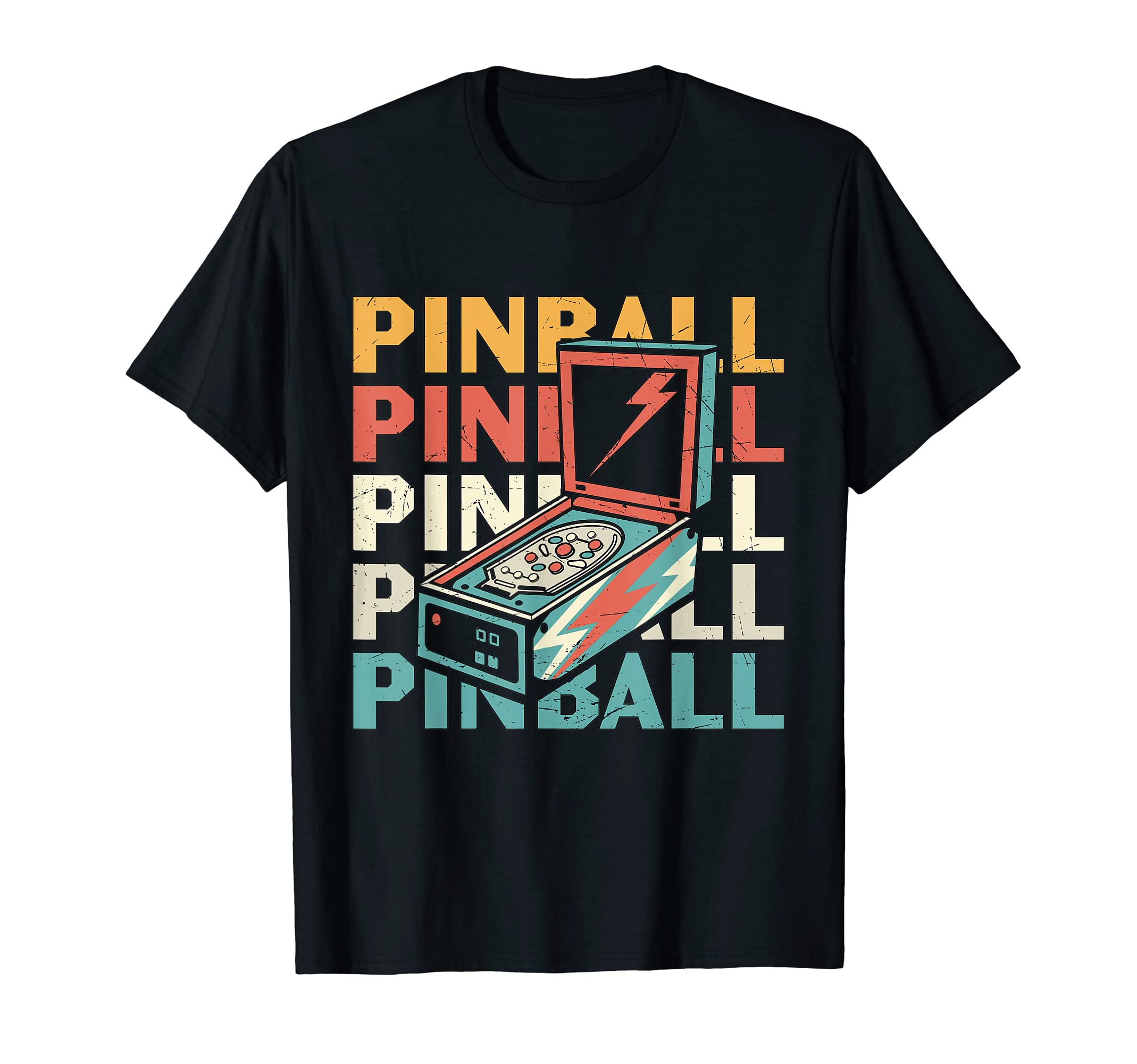 Pinball Machine Arcade Old Game T-Shirt - Custom Art Print Men Women - T-Shirt, Sweatshirt, Hoodie