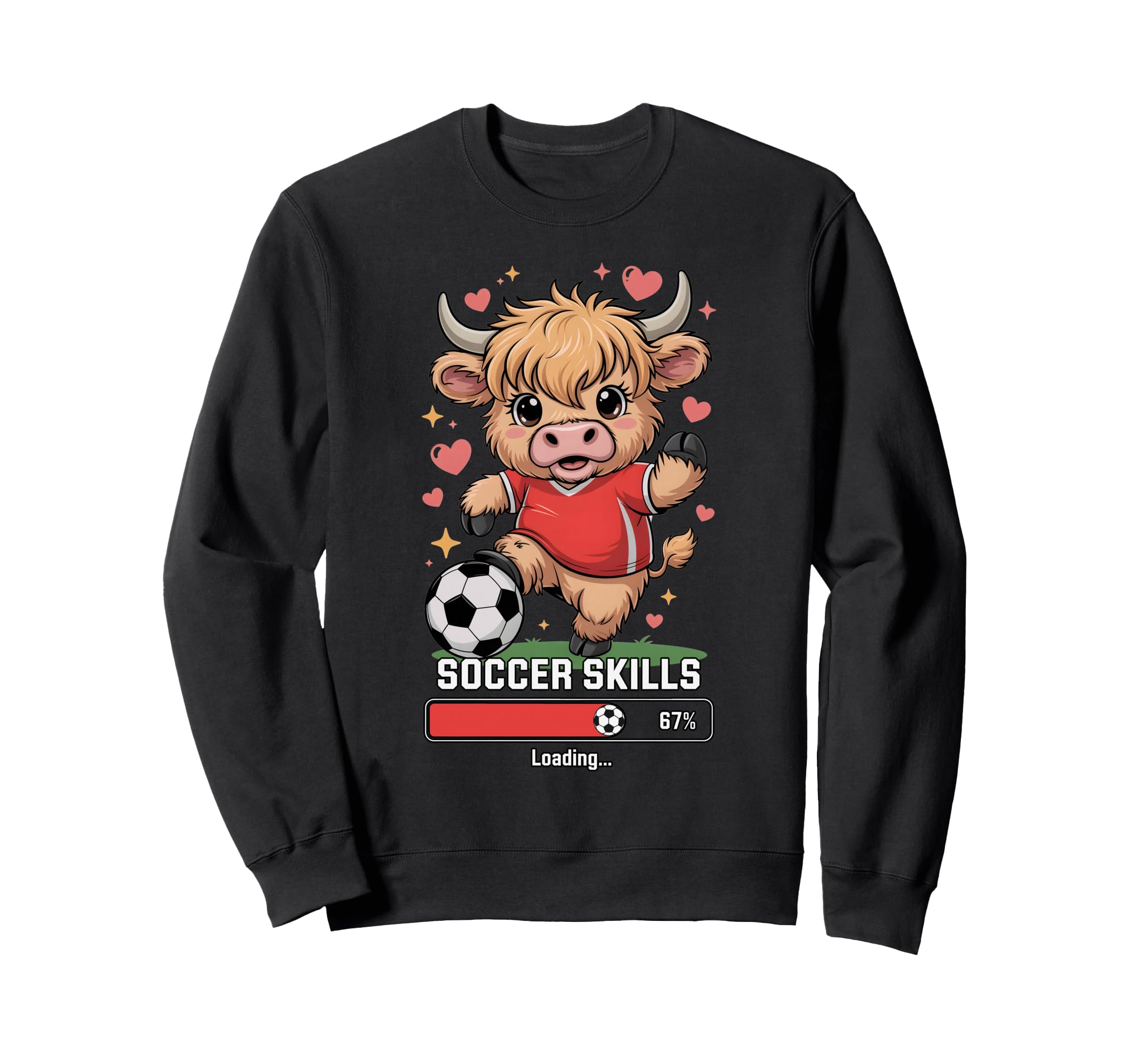 Soccer Skills Loading Heifer Team Sweatshirt - Aesthetic Graphic Unisex - T-Shirt, Sweatshirt, Hoodie