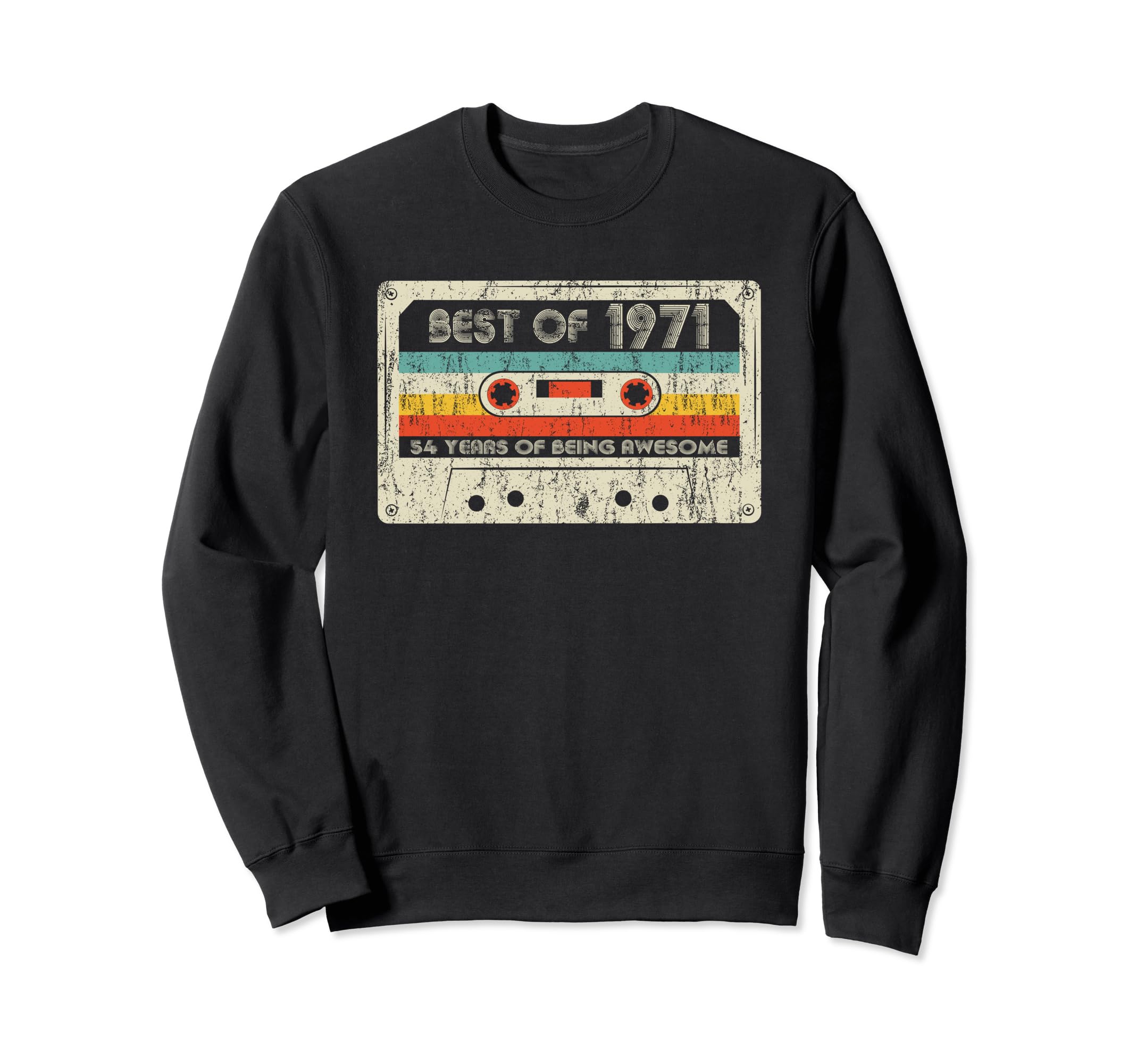 Best 1971 1971 Birthday Cassette Sweatshirt - Aesthetic Graphic for Adults - T-Shirt, Sweatshirt, Hoodie