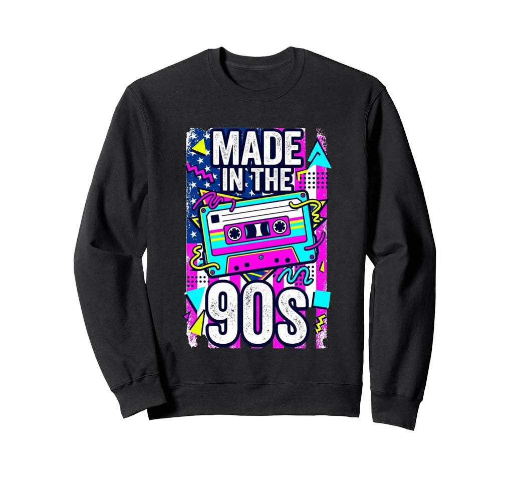 90S Cassette Tape Geometric Grunge Sweatshirt - Trendy Graphic Men Women - T-Shirt, Sweatshirt, Hoodie