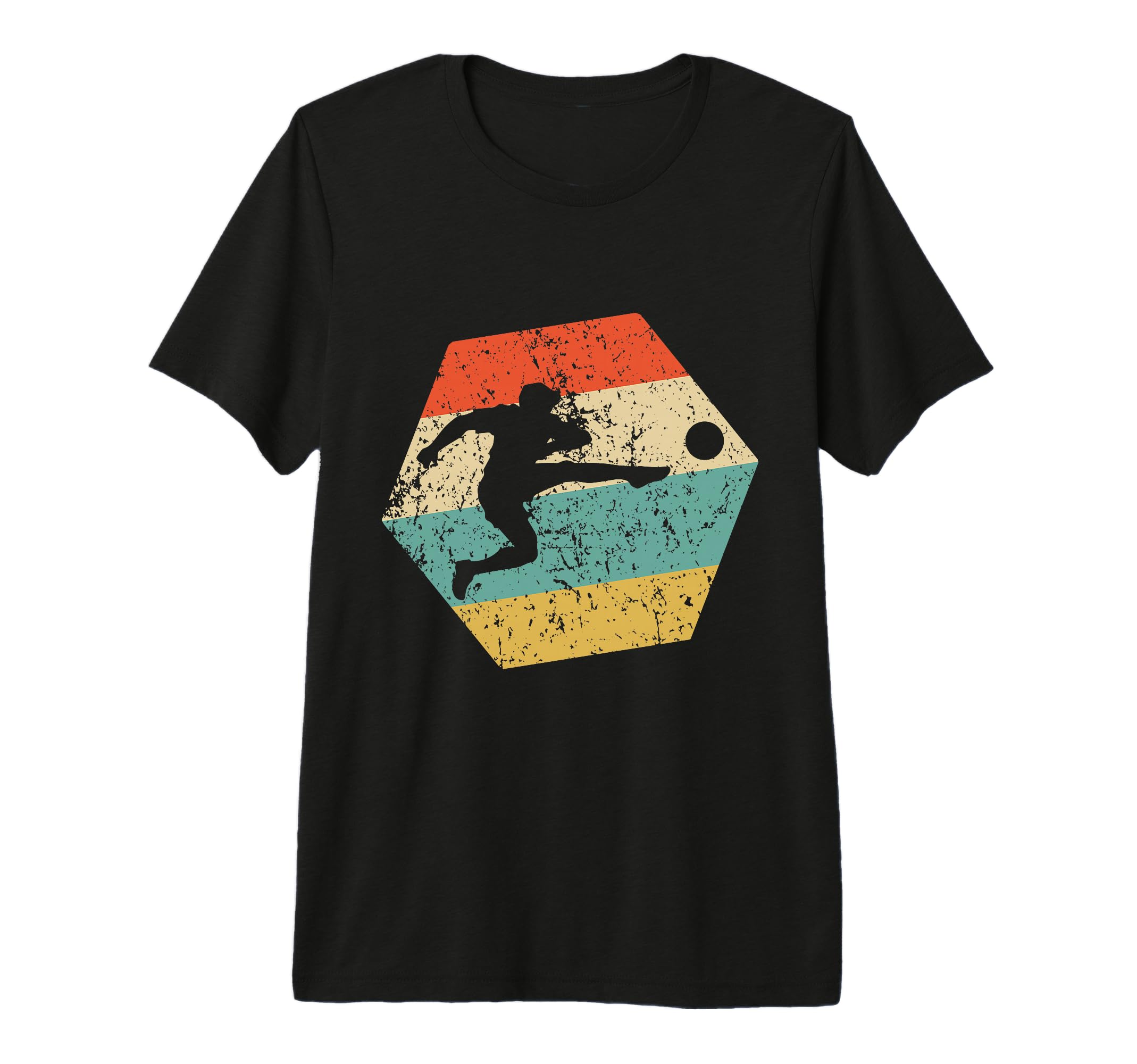Soccer Distressed Hexagon Soccer T-Shirt - Casual Everyday Wear Unisex - T-Shirt, Sweatshirt, Hoodie
