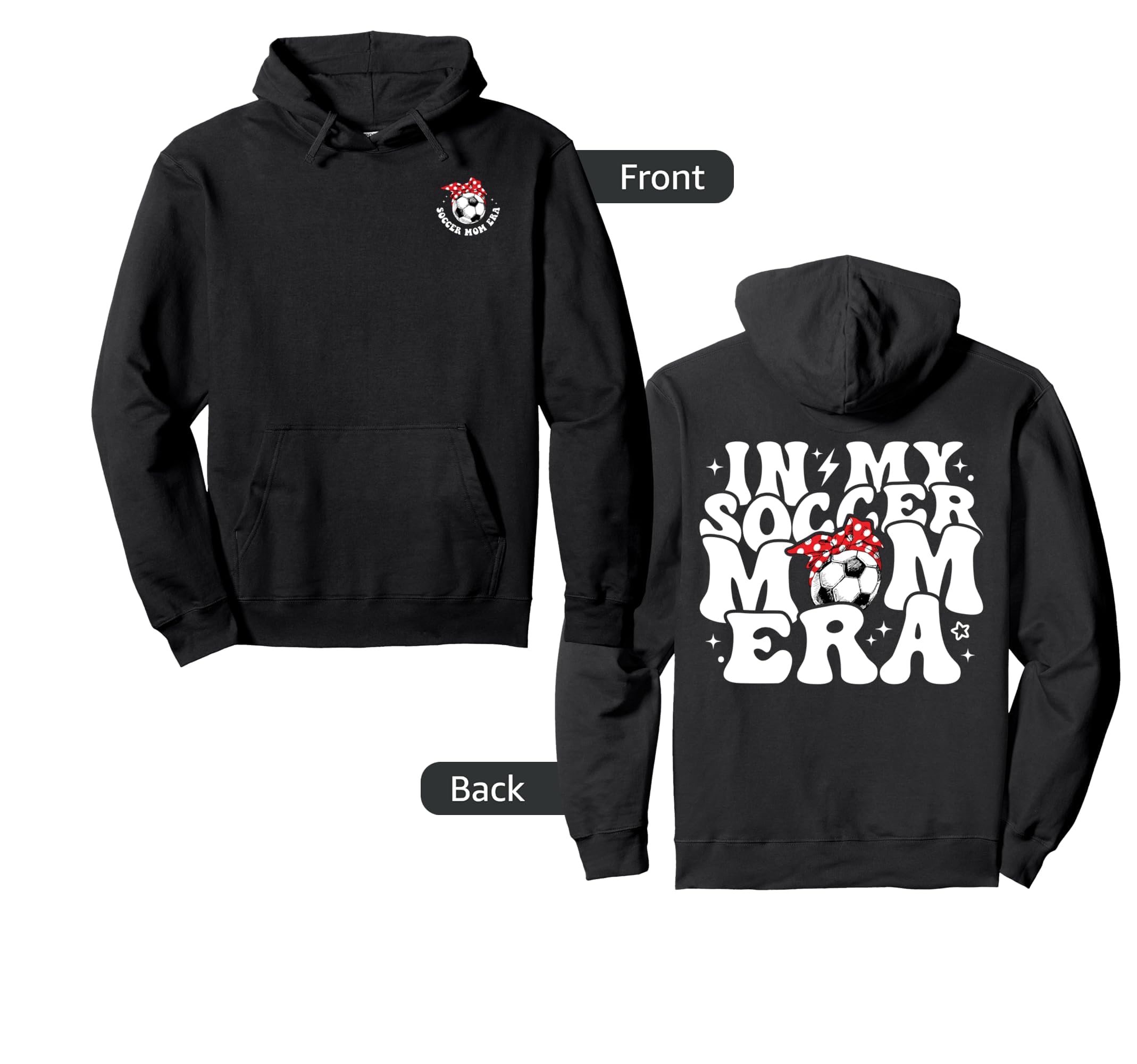 My Soccer Mom Era Groovy Soccer Hoodie - Fun Novelty Design Men Women - T-Shirt, Sweatshirt, Hoodie