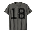 Sport Team Black Number 18 T-Shirt - Streetwear Style for Adults - T-Shirt, Sweatshirt, Hoodie