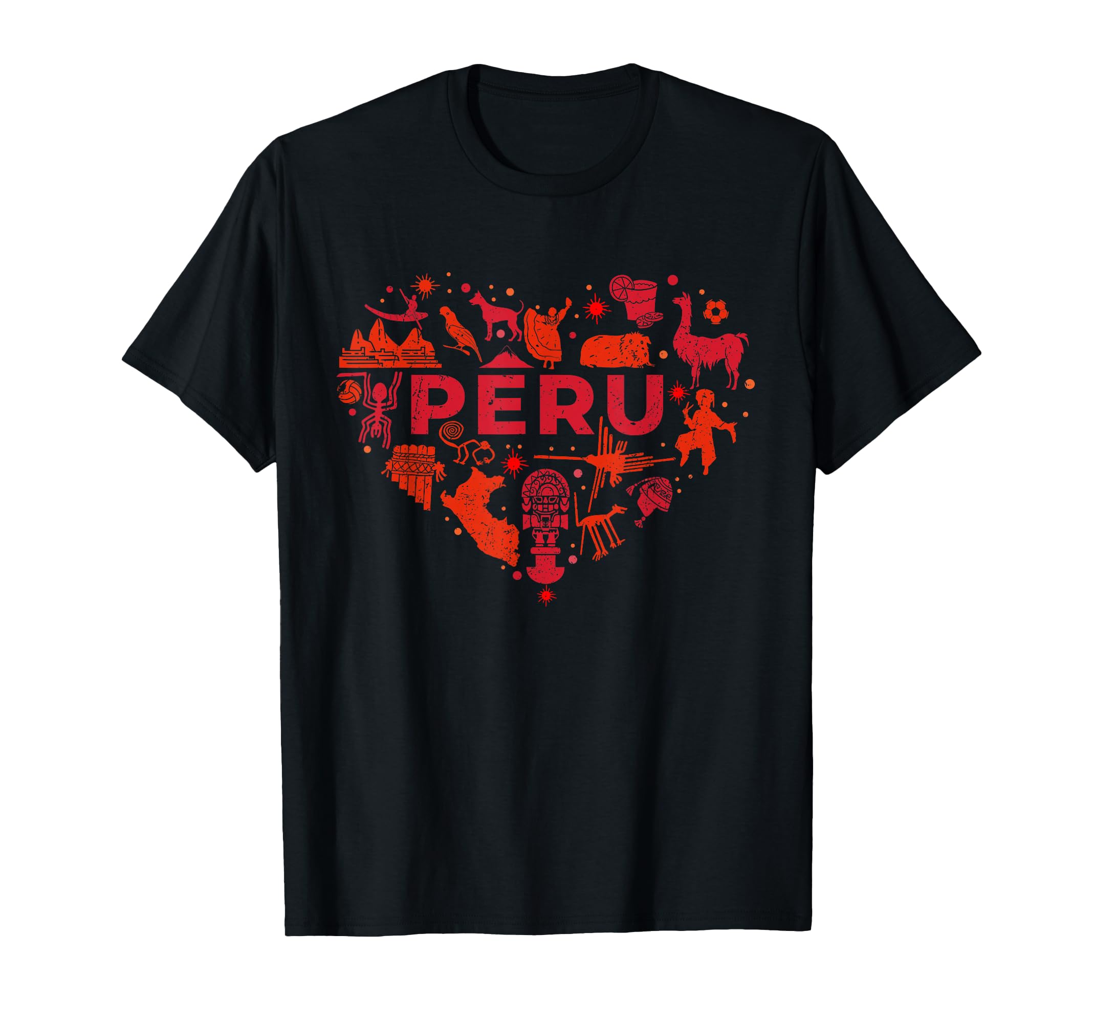 I Love Peru Tradition Heritage Peru Llama T-Shirt - Graphic Print Unisex - T-Shirt, Sweatshirt, Hoodie