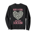 Just Who Loves Soccer Heart Womens Sweatshirt - Trendy Graphic for Adults - T-Shirt, Sweatshirt, Hoodie