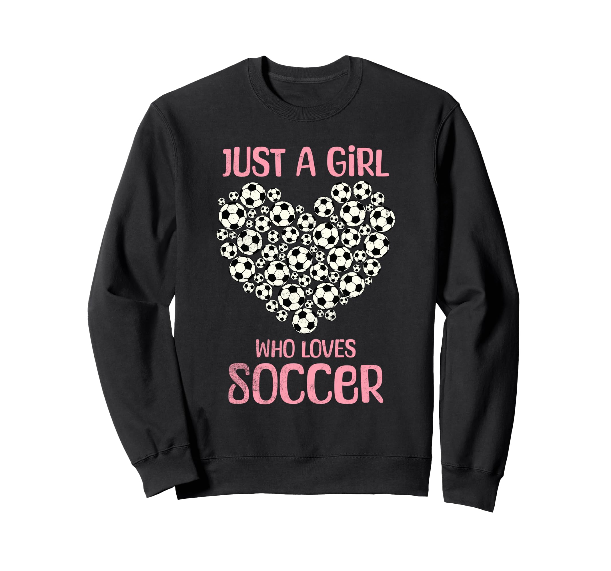 Just Who Loves Soccer Heart Womens Sweatshirt - Trendy Graphic for Adults - T-Shirt, Sweatshirt, Hoodie