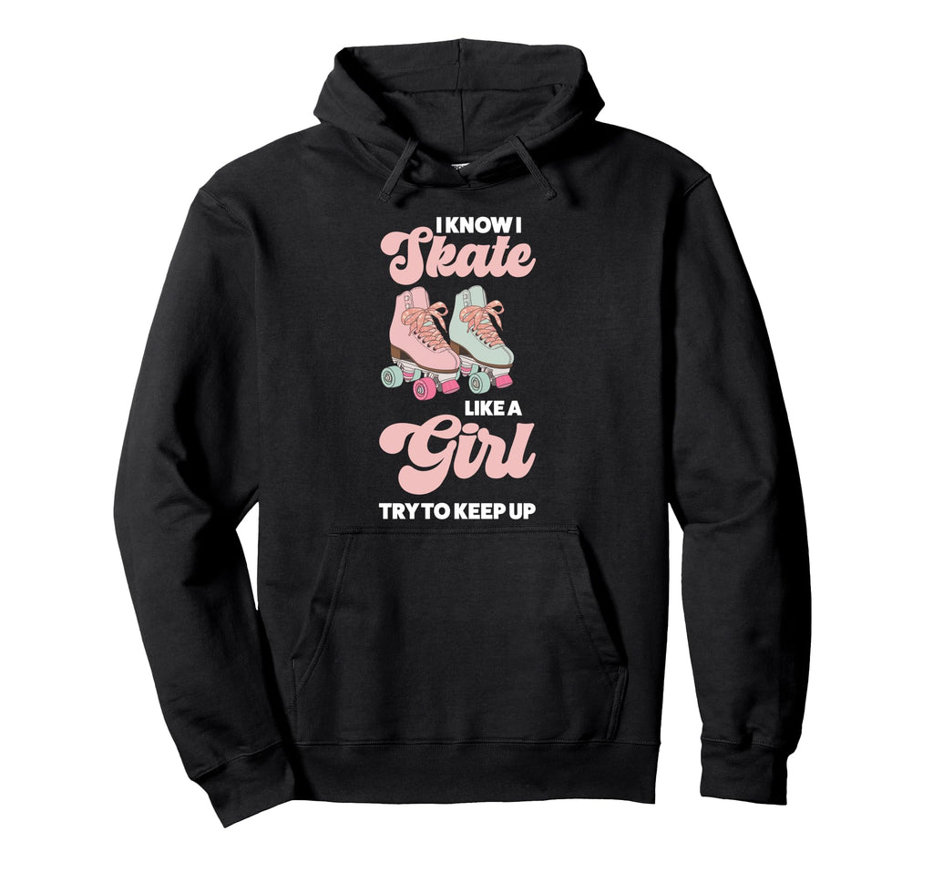 Roller Skating Skate 1970S I Know I Hoodie - Minimalist Print for Adults - T-Shirt, Sweatshirt, Hoodie