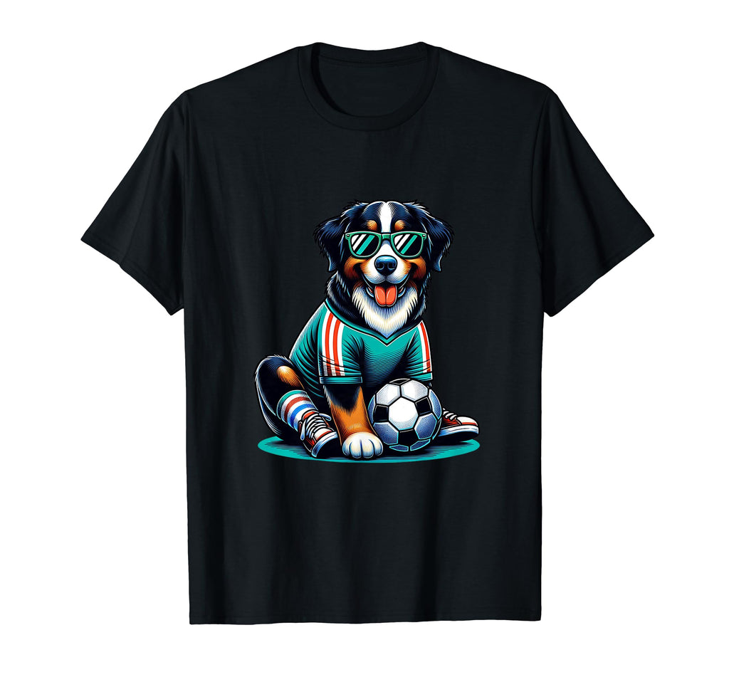 Bernese Mountain Dog Soccer Player T-Shirt - Minimalist Print Unisex - T-Shirt, Sweatshirt, Hoodie